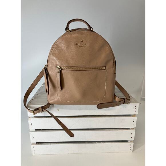 kate spade Handbags - KATE SPADE LARGE NUDE LEATHER BACKPACK